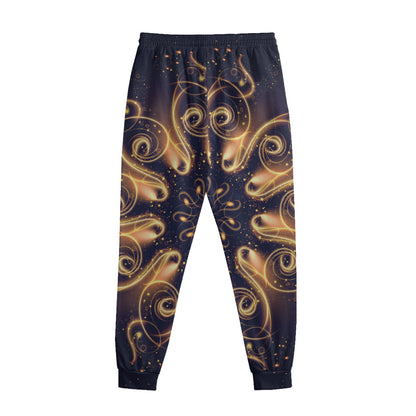 Light Fractal Print Sweatpants