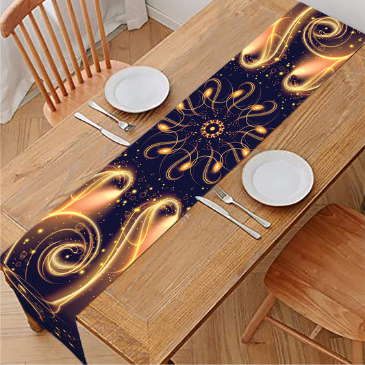 Light Fractal Print Table Runner