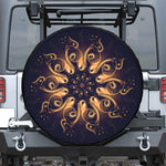 Light Fractal Print Tire Cover