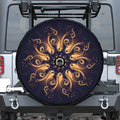 Light Fractal Print Tire Cover With Camera Hole