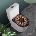Light Fractal Print Toilet Lid Cover