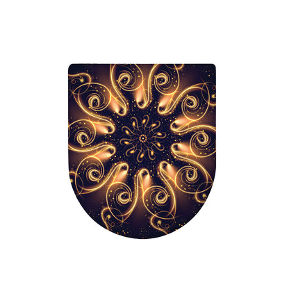 Light Fractal Print Toilet Lid Cover
