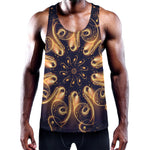 Light Fractal Print Training Tank Top