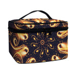 Light Fractal Print Travel Makeup Bag