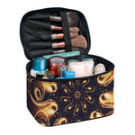 Light Fractal Print Travel Makeup Bag