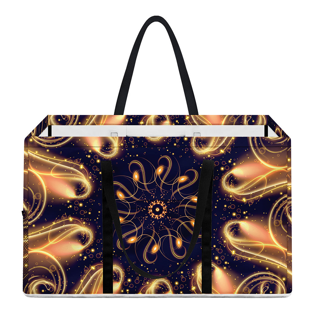 Light Fractal Print Utility Tote Bag