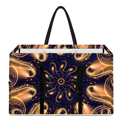Light Fractal Print Utility Tote Bag