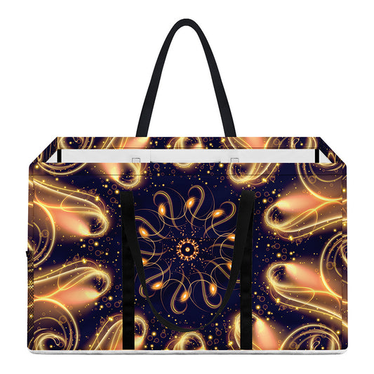 Light Fractal Print Utility Tote Bag