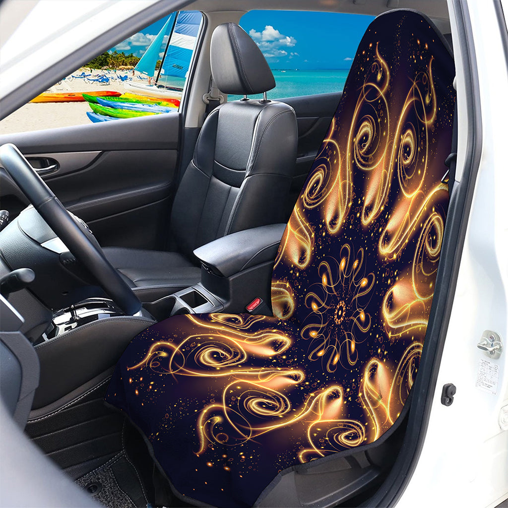 Light Fractal Print Waterproof Car Seat Cover