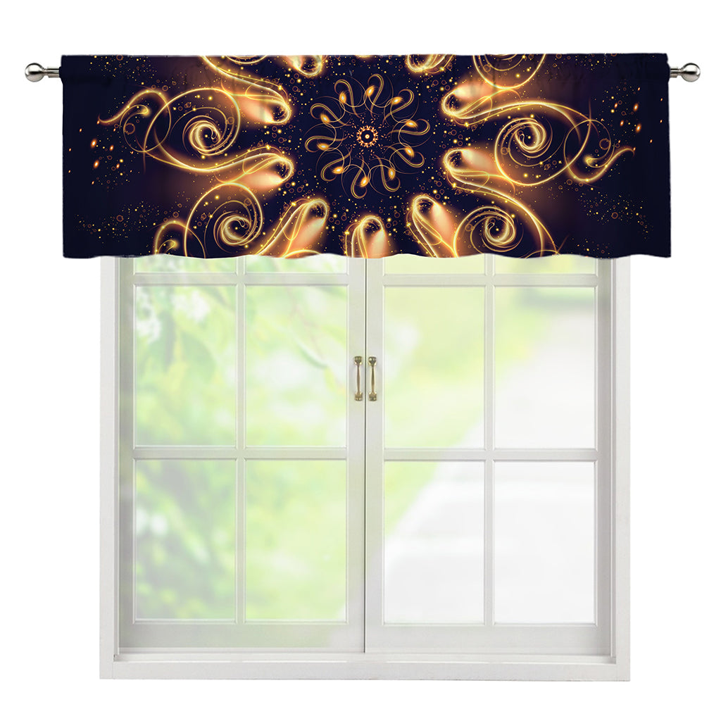 Light Fractal Print Window Valance