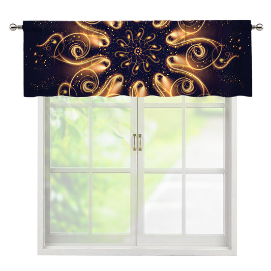Light Fractal Print Window Valance