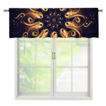 Light Fractal Print Window Valance