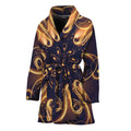 Light Fractal Print Women's Bathrobe