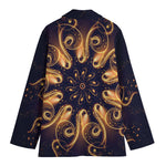 Light Fractal Print Women's Cotton Blazer