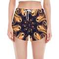 Light Fractal Print Women's Split Running Shorts