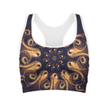 Light Fractal Print Women's Sports Bra
