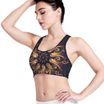 Light Fractal Print Women's Sports Bra
