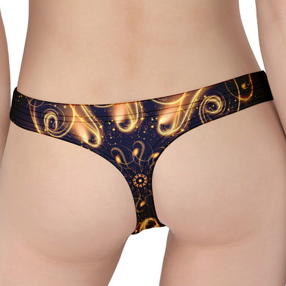Light Fractal Print Women's Thong