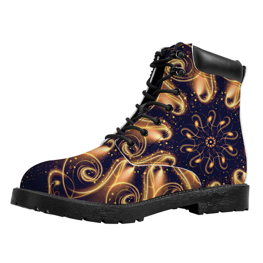 Light Fractal Print Work Boots