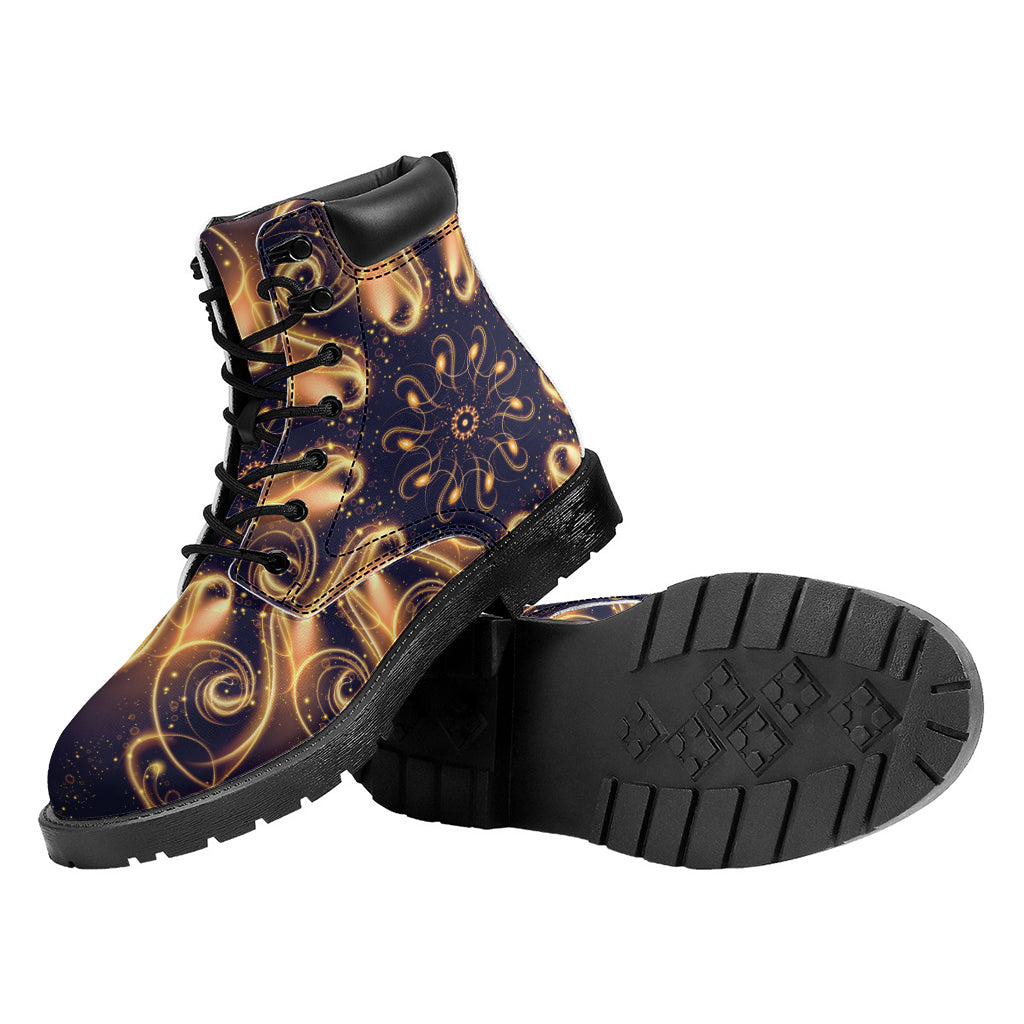Light Fractal Print Work Boots