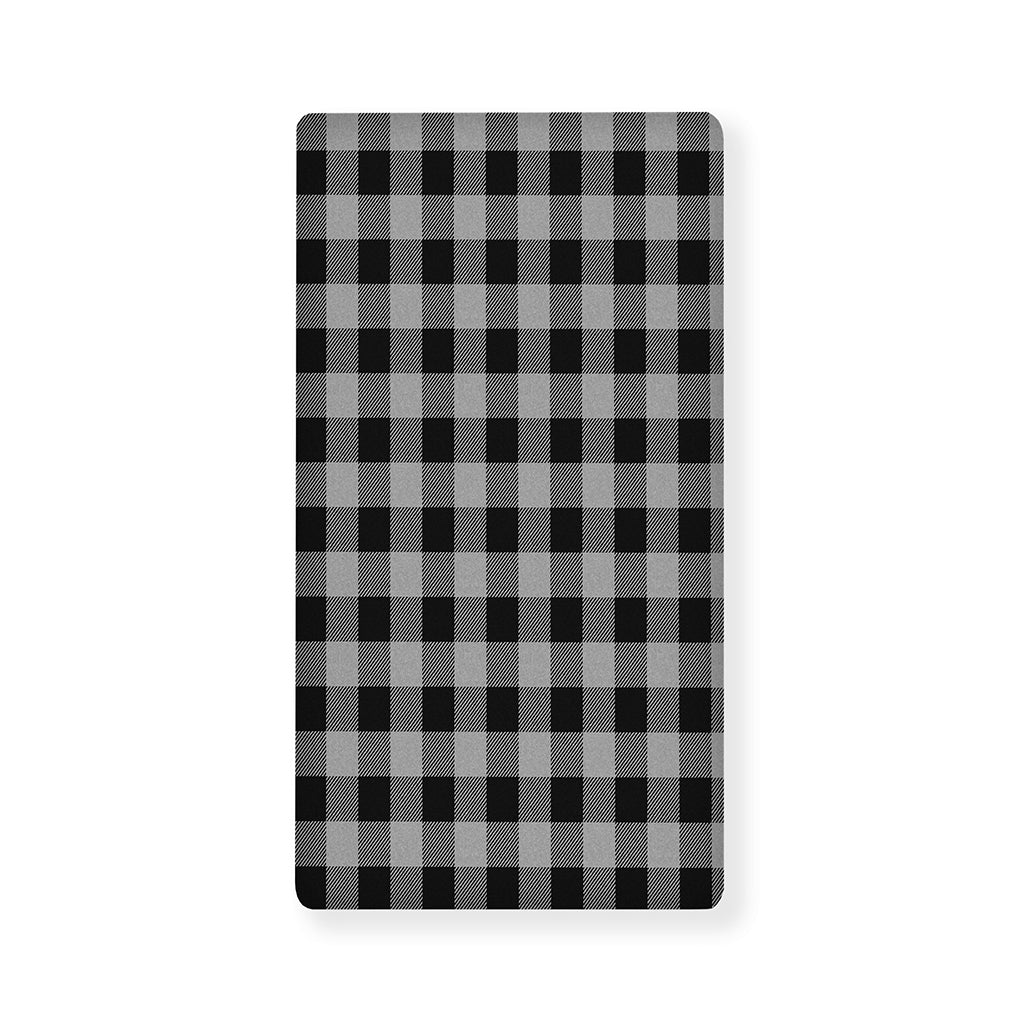 Light Grey And Black Buffalo Check Print Baby Crib Sheet