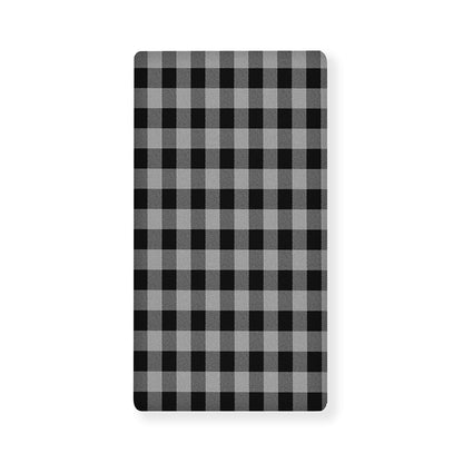 Light Grey And Black Buffalo Check Print Baby Crib Sheet