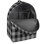 Light Grey And Black Buffalo Check Print Backpack