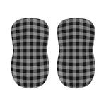 Light Grey And Black Buffalo Check Print Bar Stool Covers