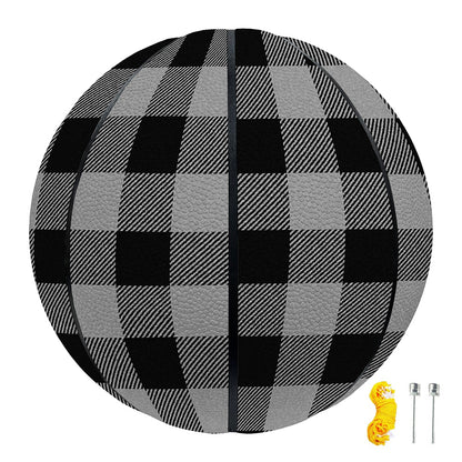 Light Grey And Black Buffalo Check Print Basketball