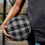 Light Grey And Black Buffalo Check Print Basketball