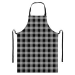 Light Grey And Black Buffalo Check Print Bib Apron With Pocket