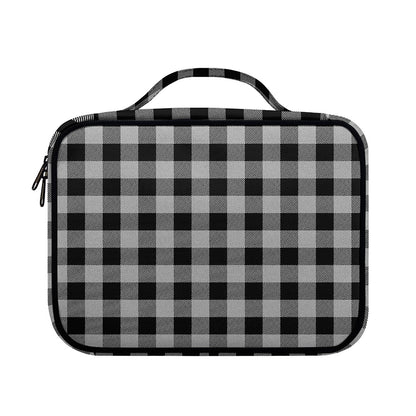 Light Grey And Black Buffalo Check Print Briefcase Bible Bag