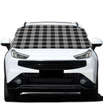 Light Grey And Black Buffalo Check Print Car Windshield Snow Cover