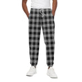 Light Grey And Black Buffalo Check Print Cotton Sweatpants