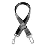 Light Grey And Black Buffalo Check Print Dog Seat Belt