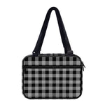 Light Grey And Black Buffalo Check Print Double Strap Bible Bag