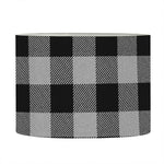 Light Grey And Black Buffalo Check Print Drum Lamp Shade