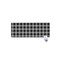 Light Grey And Black Buffalo Check Print Extended Mouse Pad