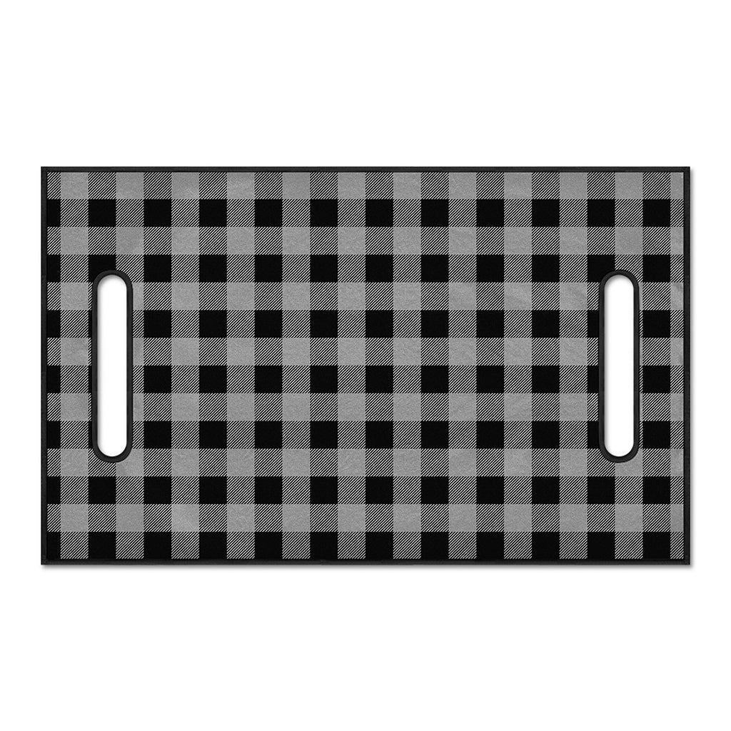 Light Grey And Black Buffalo Check Print Golf Cart Seat Cover