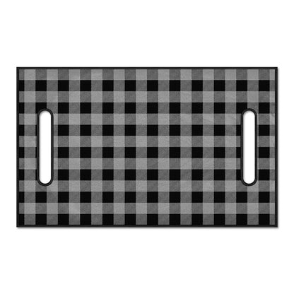 Light Grey And Black Buffalo Check Print Golf Cart Seat Cover