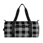 Light Grey And Black Buffalo Check Print Gym Bag