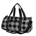 Light Grey And Black Buffalo Check Print Gym Bag
