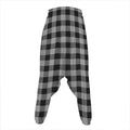 Light Grey And Black Buffalo Check Print Hammer Pants