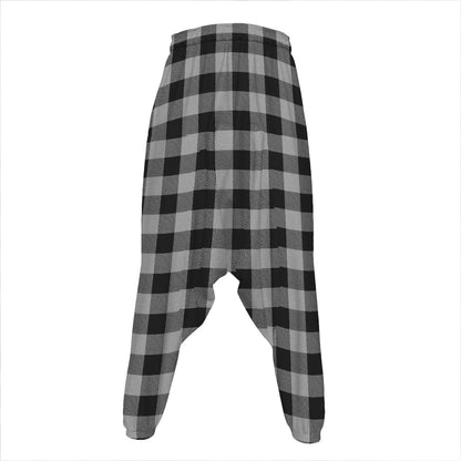 Light Grey And Black Buffalo Check Print Hammer Pants