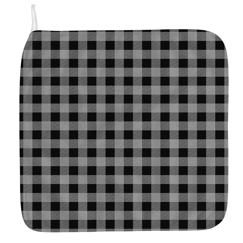 Light Grey And Black Buffalo Check Print Hand Towel