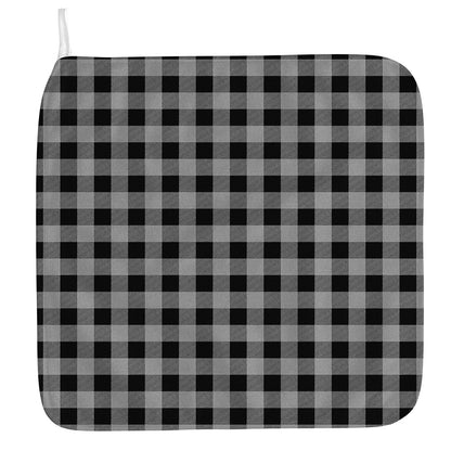 Light Grey And Black Buffalo Check Print Hand Towel