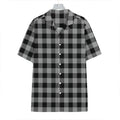 Light Grey And Black Buffalo Check Print Hawaiian Shirt