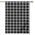 Light Grey And Black Buffalo Check Print House Flag