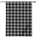 Light Grey And Black Buffalo Check Print House Flag