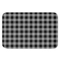 Light Grey And Black Buffalo Check Print Indoor Door Mat